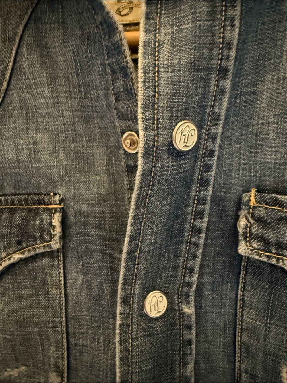 Ralph Lauren distressed western denim shirt - Picture 6 of 12